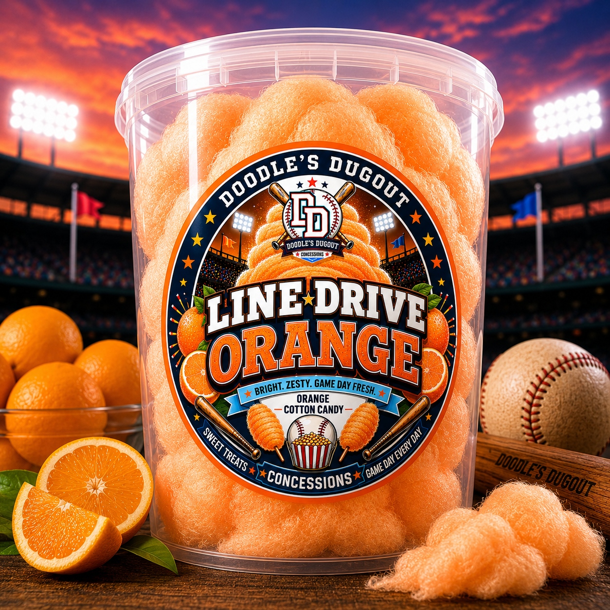 LINE DRIVE ORANGE COTTON CANDY