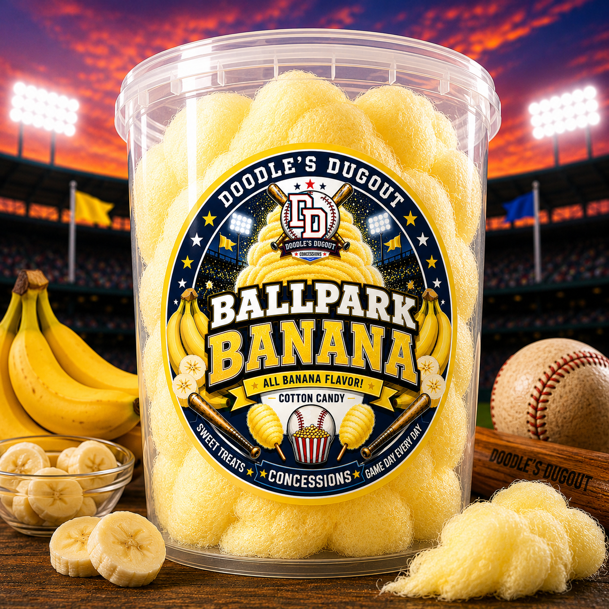 BALLPARK BANANA COTTON CANDY