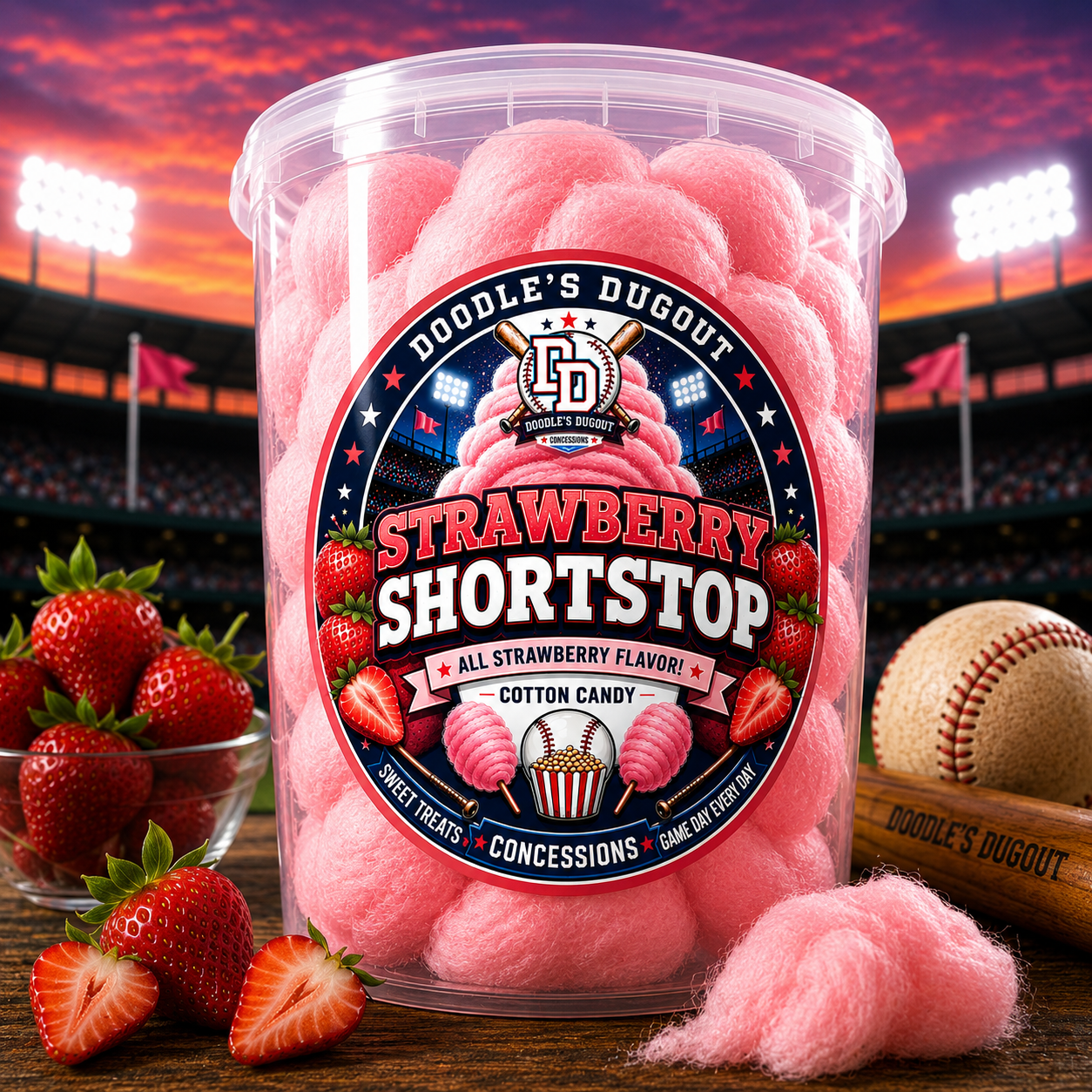 STRAWBERRY SHORTSTOP COTTON CANDY