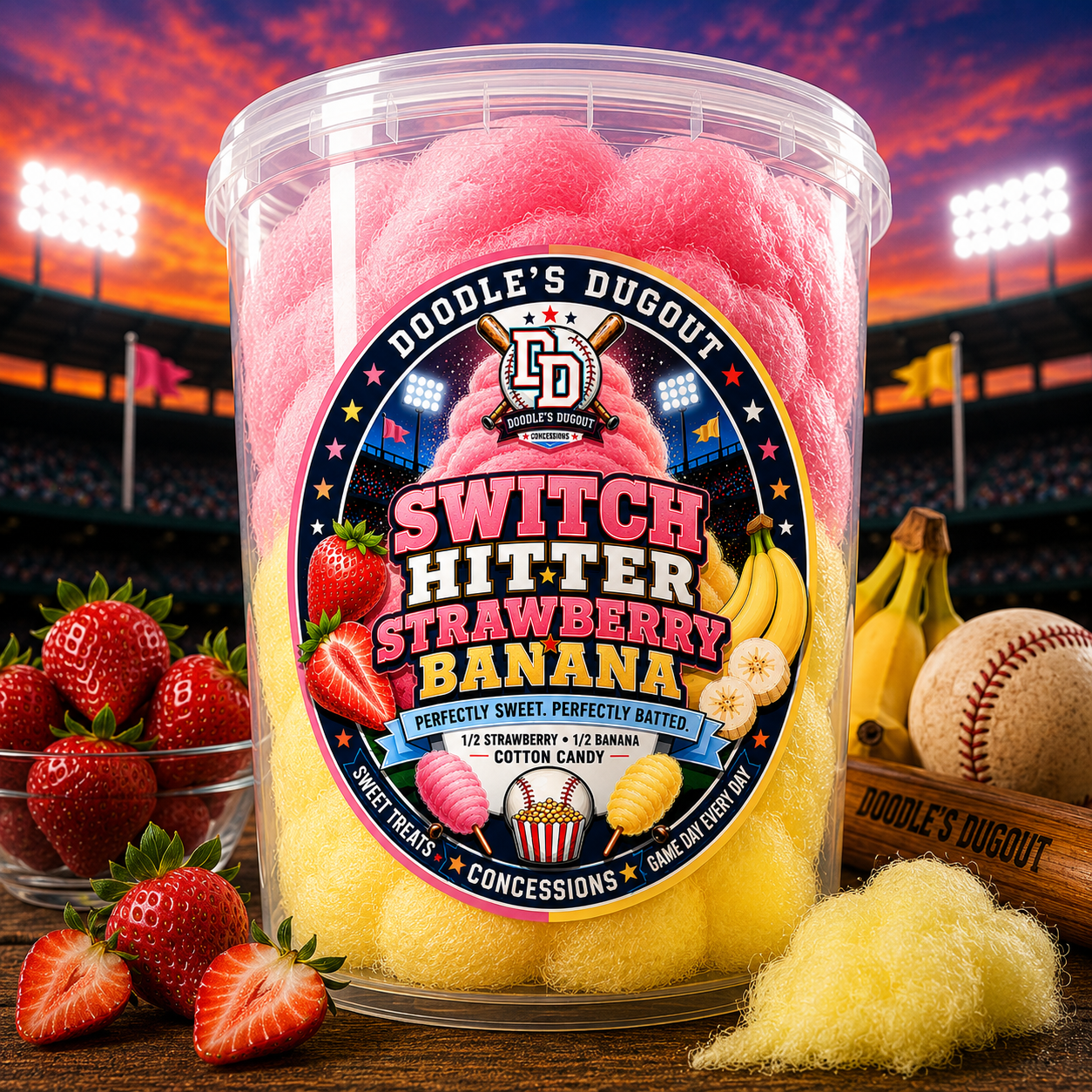SWITCH HITTER STRAWBERRY BANANA COTTON CANDY