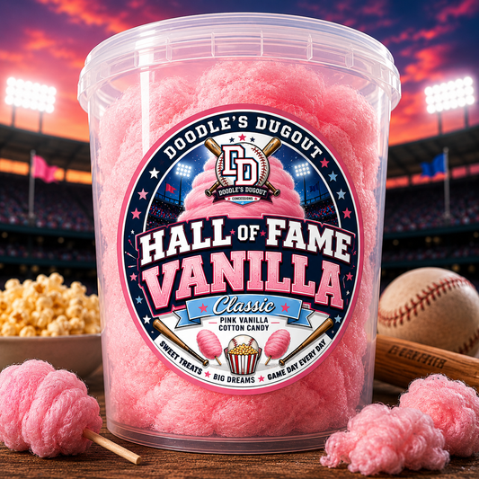 Hall Of Fame Vanilla Cotton Candy | Classic Pink Vanilla Cotton Candy | Doodle’s Dugout
